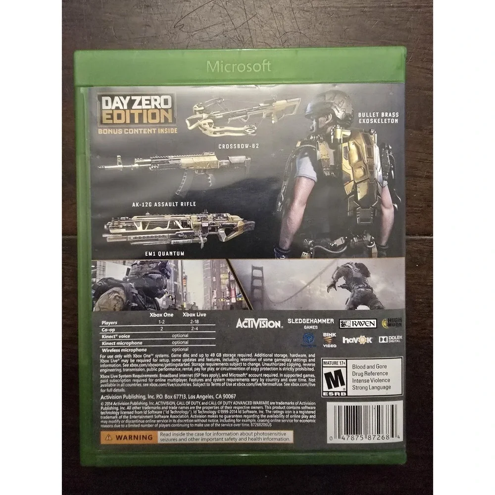 Call of Duty Advanced Warfare Day Zero Edition for‎ Microsoft Xbox One